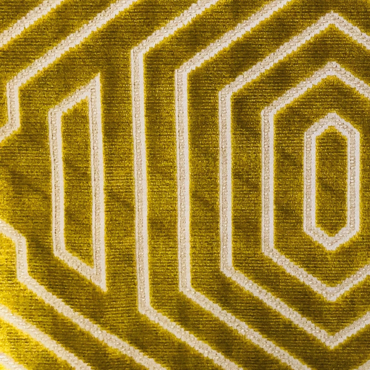 Goldenrod Velvet Geometric Throw Pillow Z798436