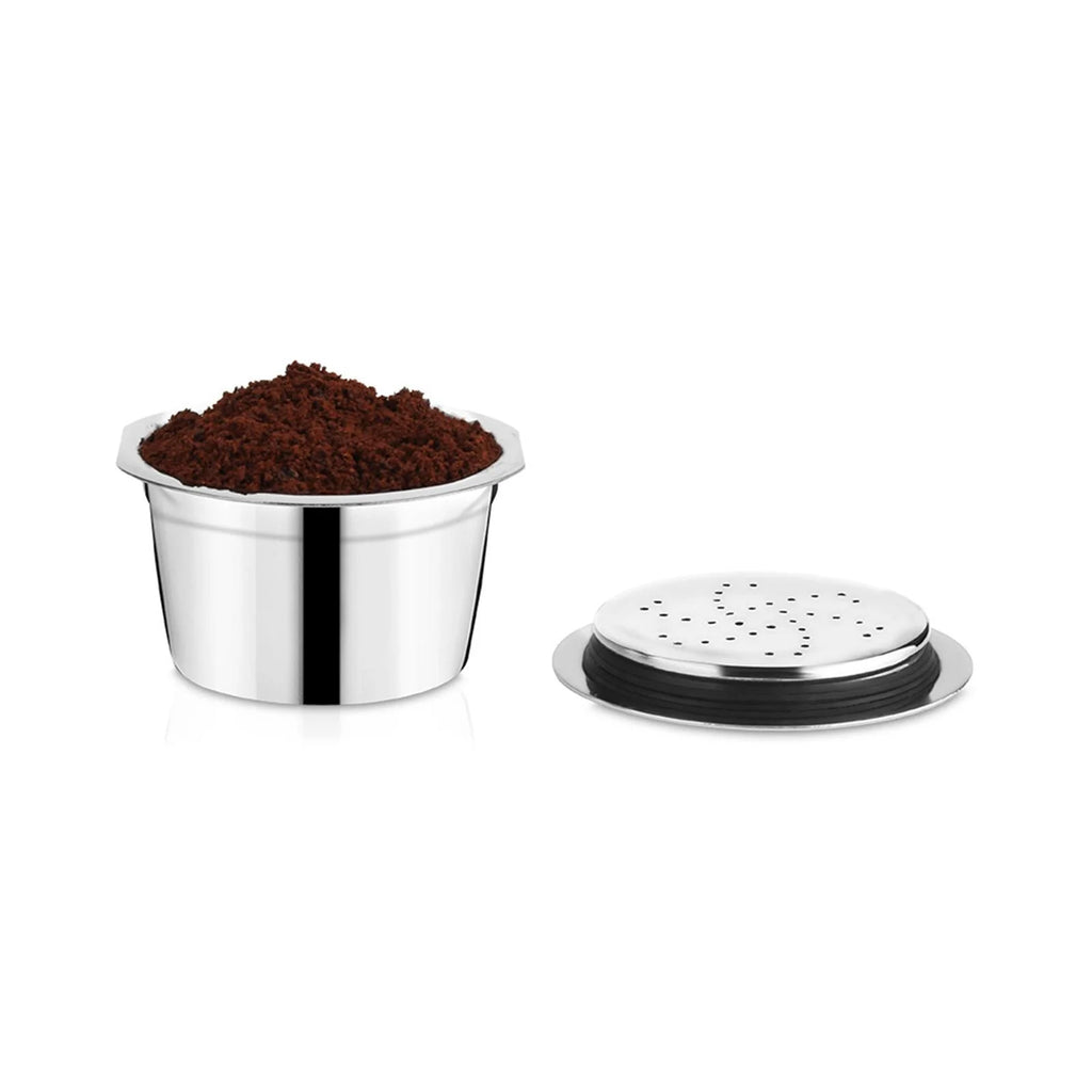 3Pcs Stainless Steel Refillable Coffee Set with Spoon Brush C346494