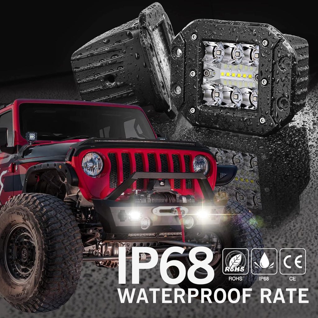 RGBW Flush Mount 60W LED Work Light Bar Z7998