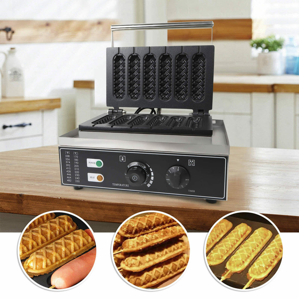 1500W 6 Slice Nonstick Electric Waffle Maker E970724