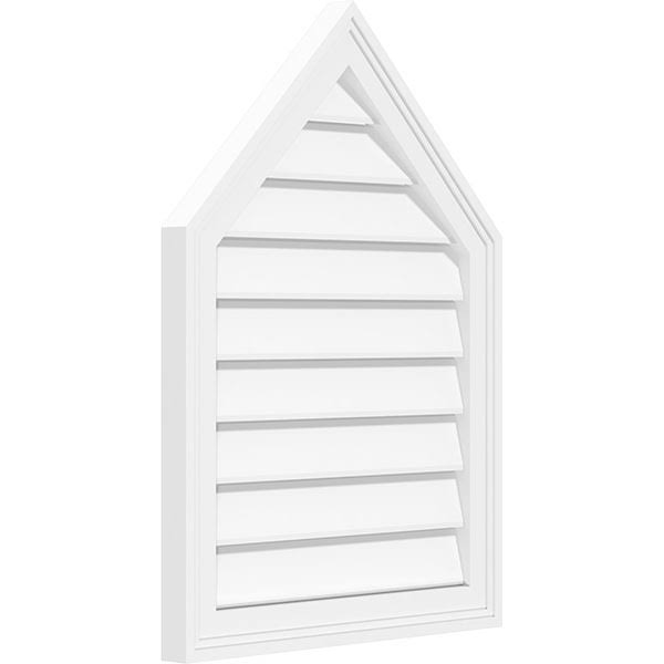 Peaked Top Surface Mount PVC Gable Vent A54881