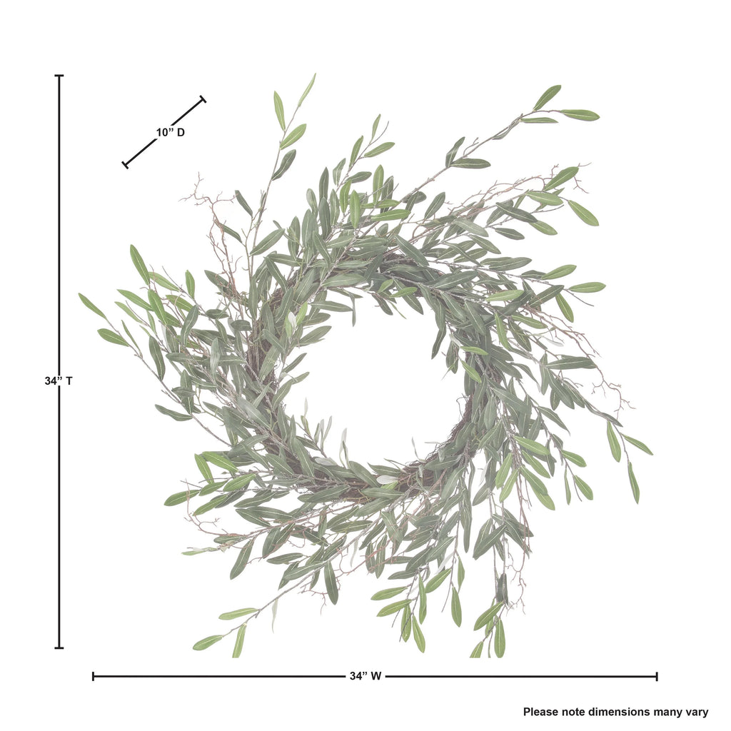 Olive Leaf Wreath 34" G18845