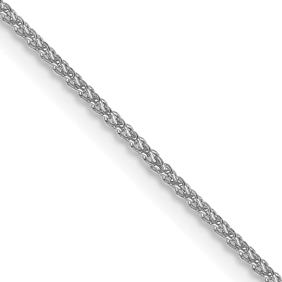 14K White Gold Spiga Chain Necklace 16 Inches N3788
