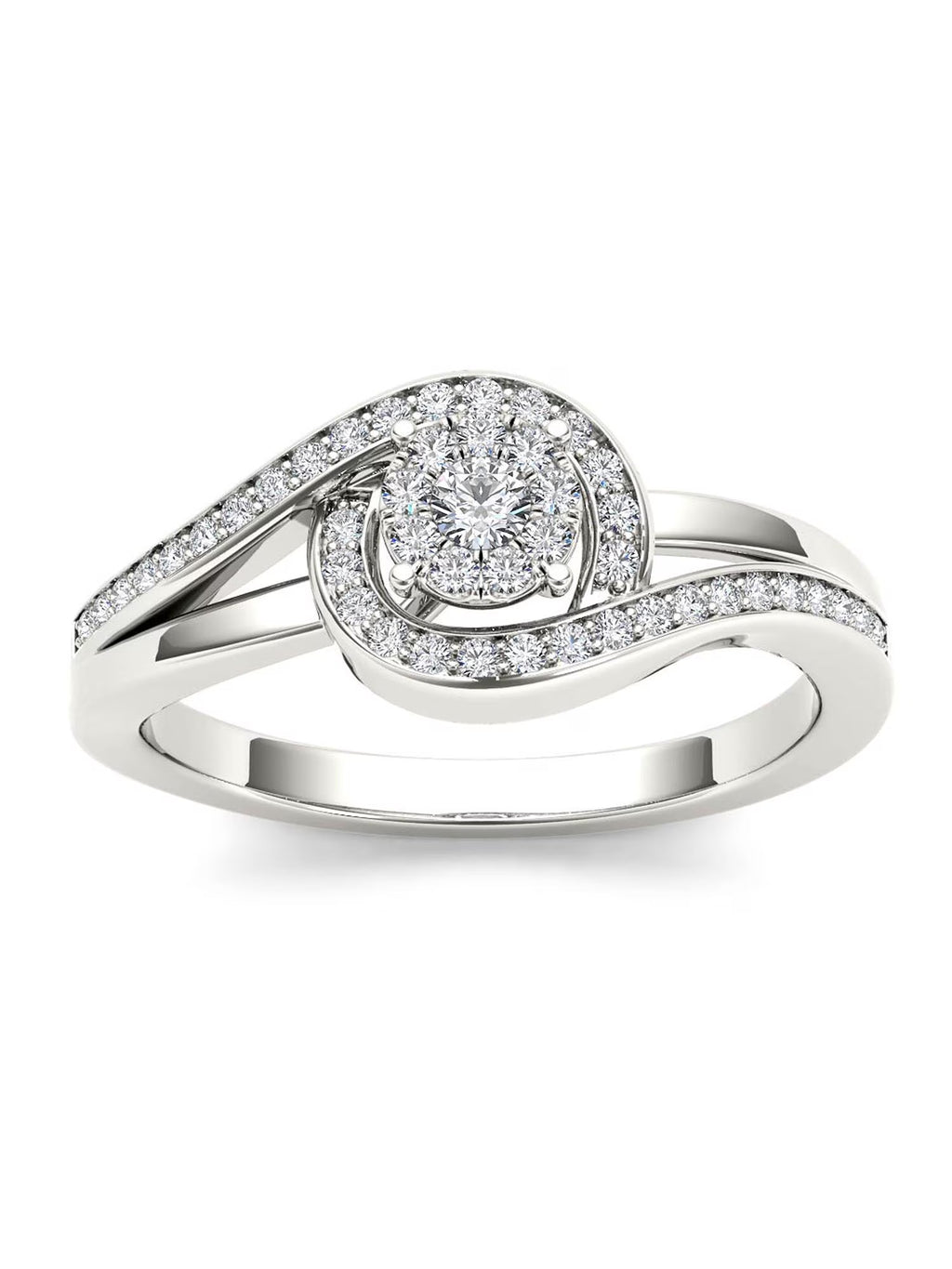 1/5ct Tw Diamond Cluster Engagement Ring G180036