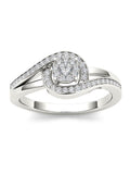 1/5ct Tw Diamond Cluster Engagement Ring G180036