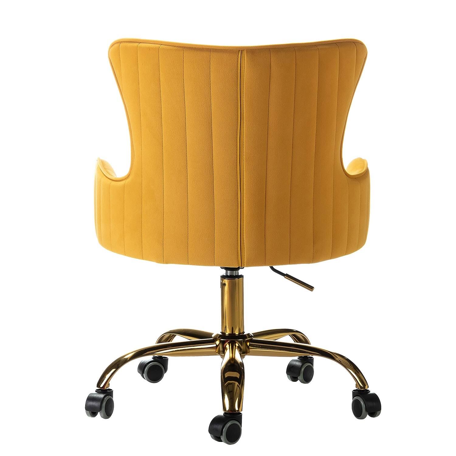 Blue Task Chair with Golden Base J12368