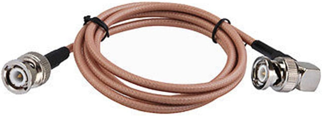 BNC Male Right Angle to BNC Male STR8 Low Loss Coax RF Cable Pack of 2 F3381