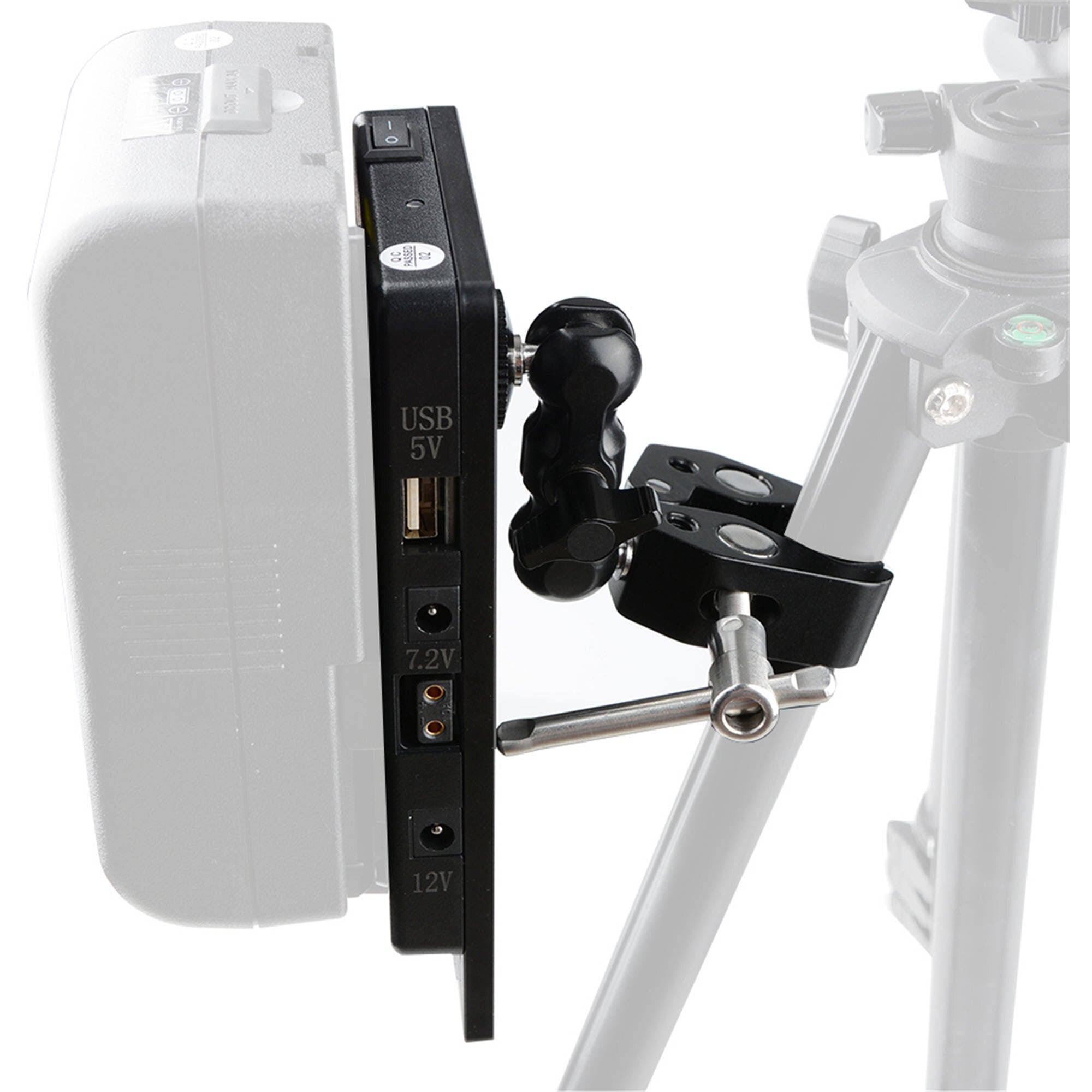 V-Lock Battery Plate with Power Supply Splitter, Super Clamp Crab Pliers Clip and Ball Head Mount T774