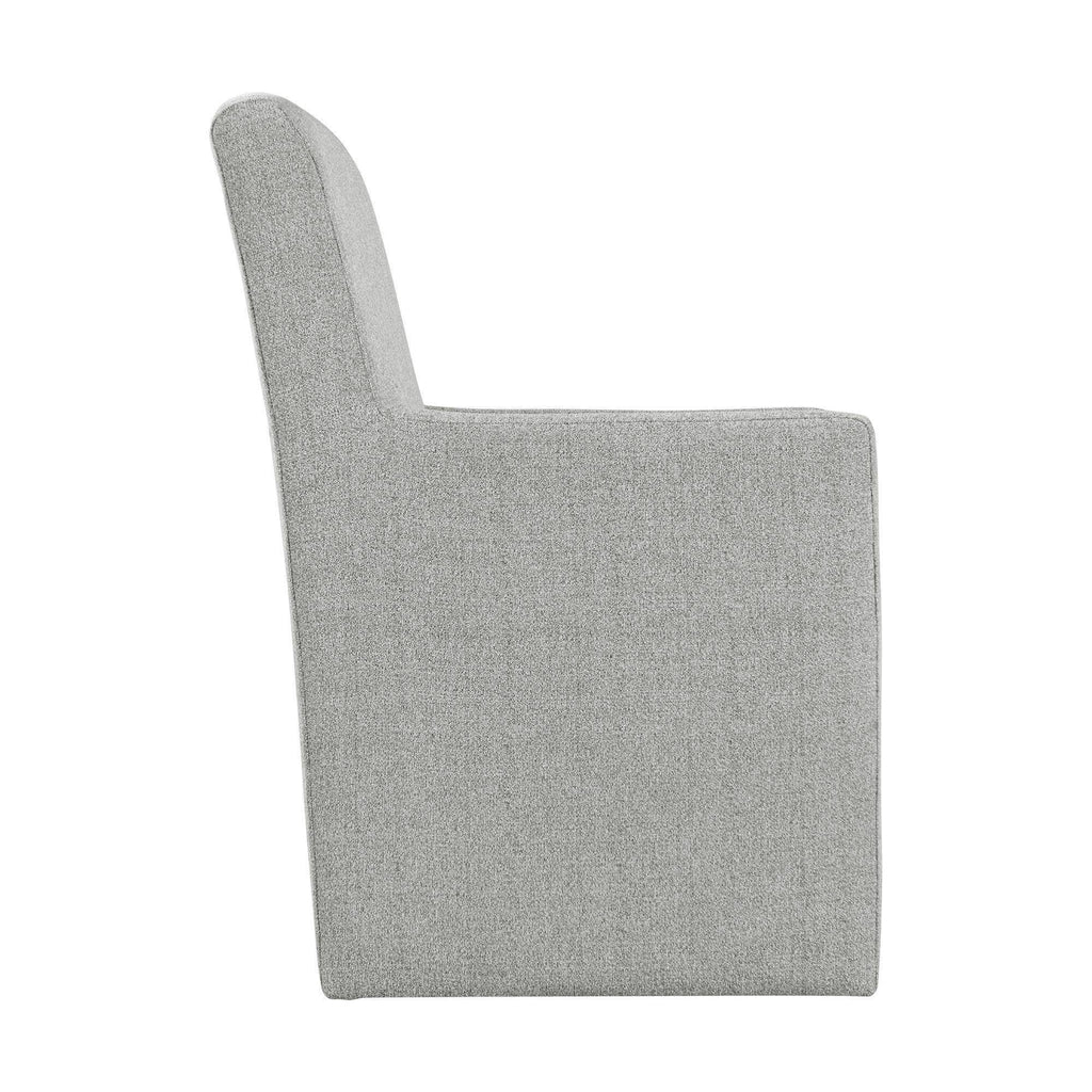 Grey Upholstered Arm Chair Set Q990852