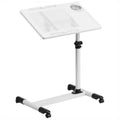 Adjustable Mobile Laptop Cart in White R8879
