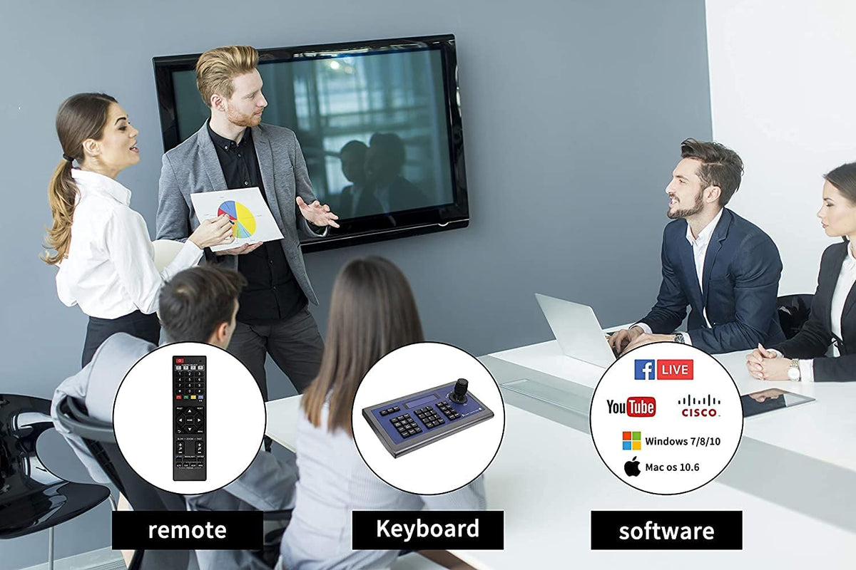 USB PTZ Video Conference Camera with 10X Zoom and Speaker A304
