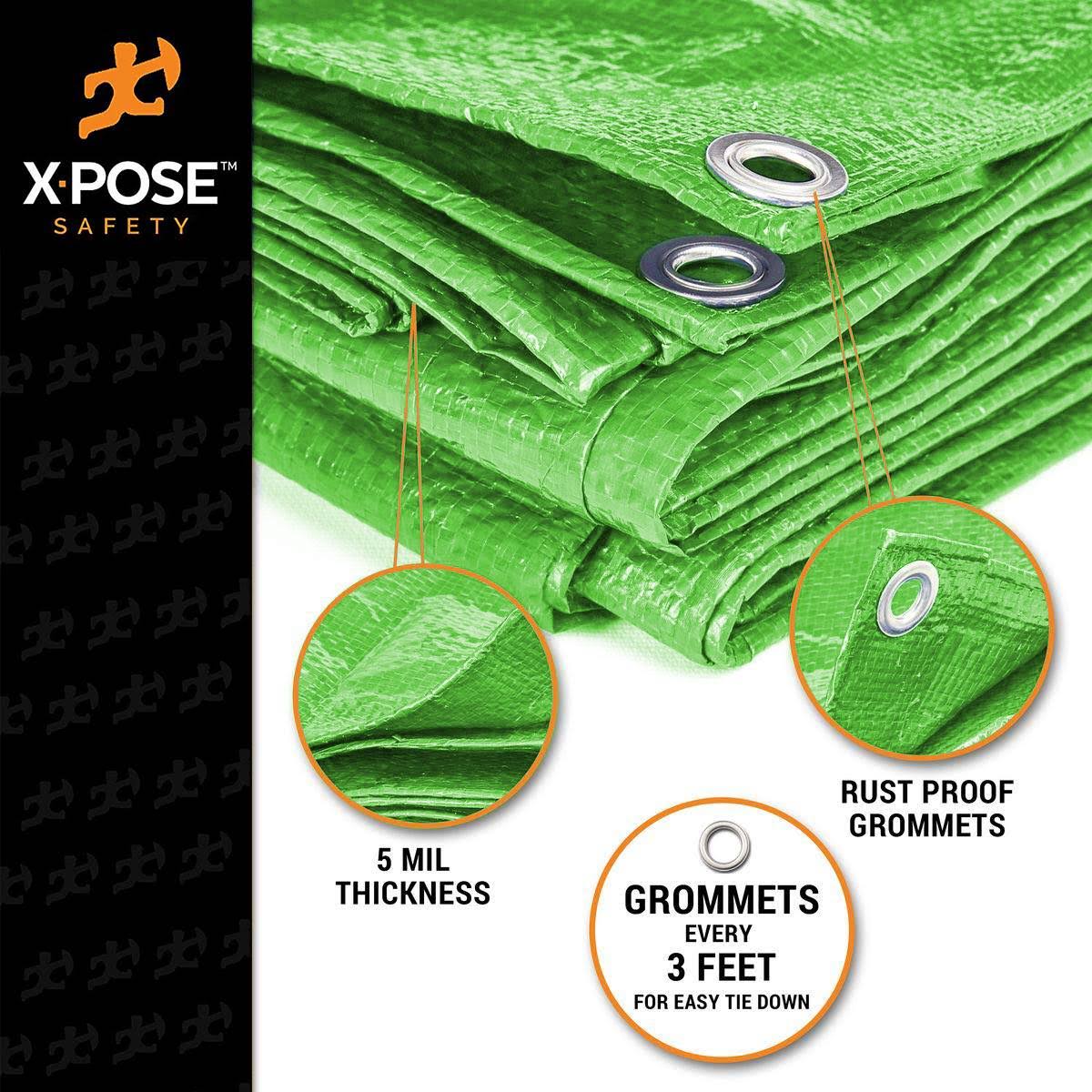 Green Poly Tarps 15 x 20 - Case of 6 W232861