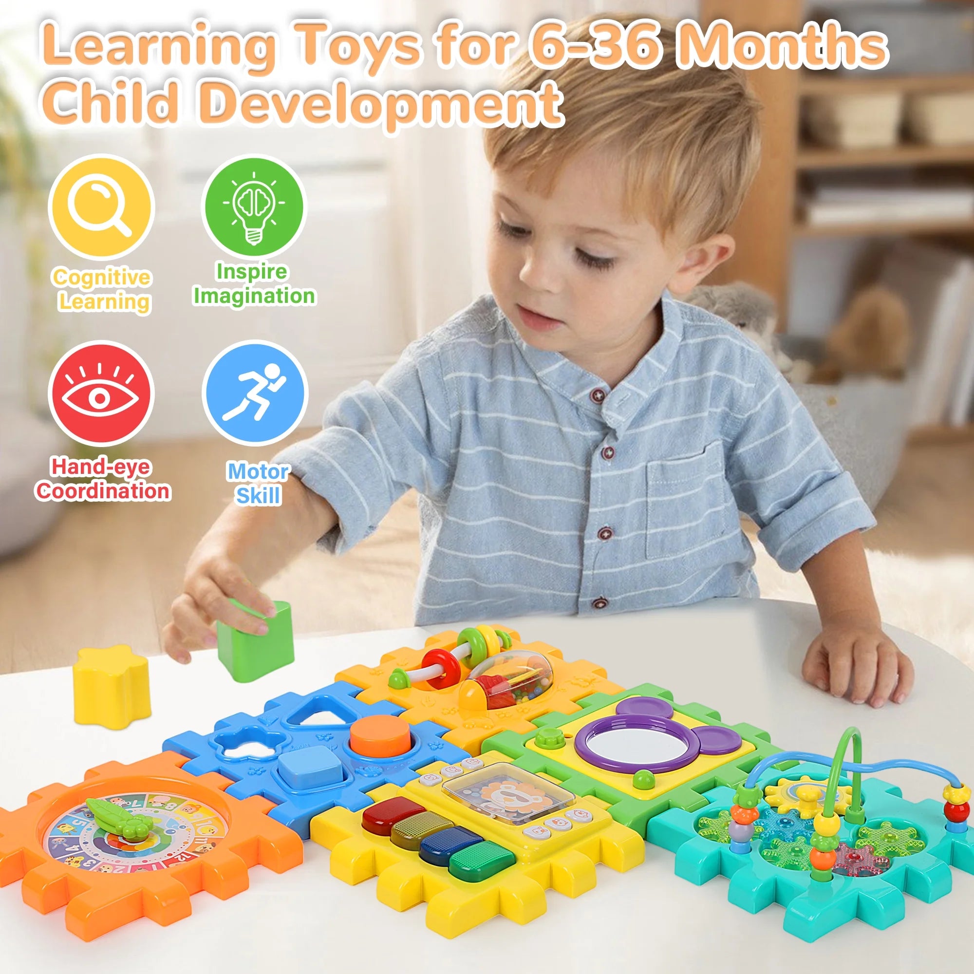 Baby Activity Cube Learning Toys Montessori Toddler Toys O208