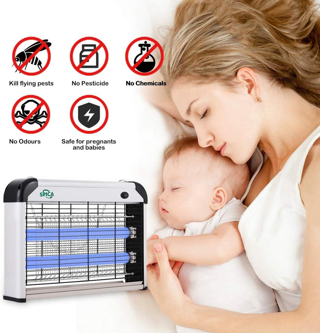 20W Electric Bug Zapper Insect Mosquito Killer with 2 Replacement UVA Light Bulbs, Pack of 2 L4176