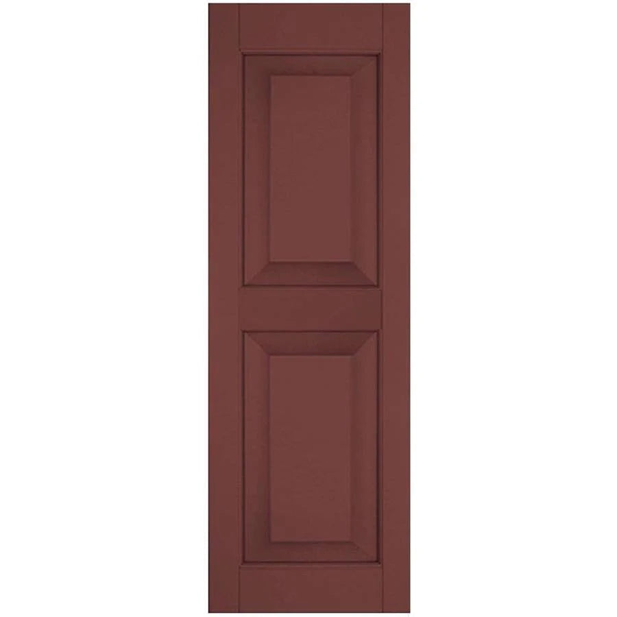 12 in. x 55 in. Exterior Real Wood Pine Raised Panel Shutters Pair S2608