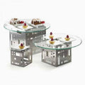 Stainless Steel Squared Cube Riser G750125