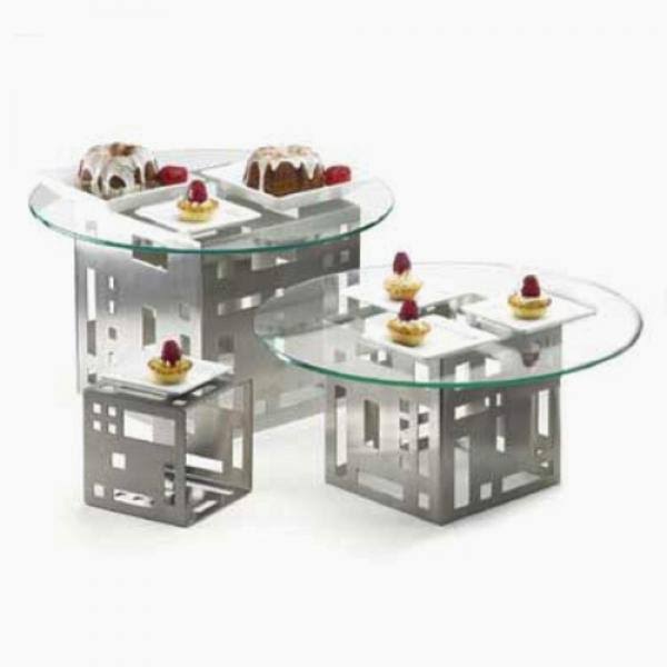 Stainless Steel Squared Cube Riser G750125