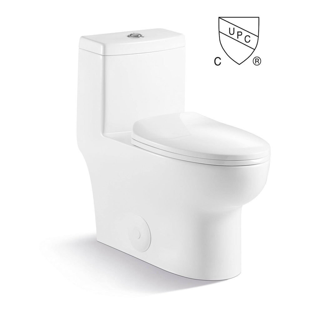 White Contemporary Elongated Toilet G99146