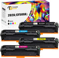 Compatible Toner Cartridge 4-Pack for HP 202A CF500A 202X CF500X M281fdw M281cdw M254dw M281fdn M281 M254 202 Printer Ink (Black Cyan Yellow Magenta) Pack of 2 K1427