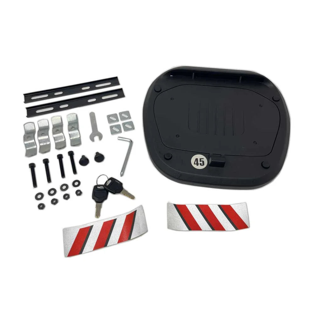 XL 45Lts Black Motorcycle Top Box O6038