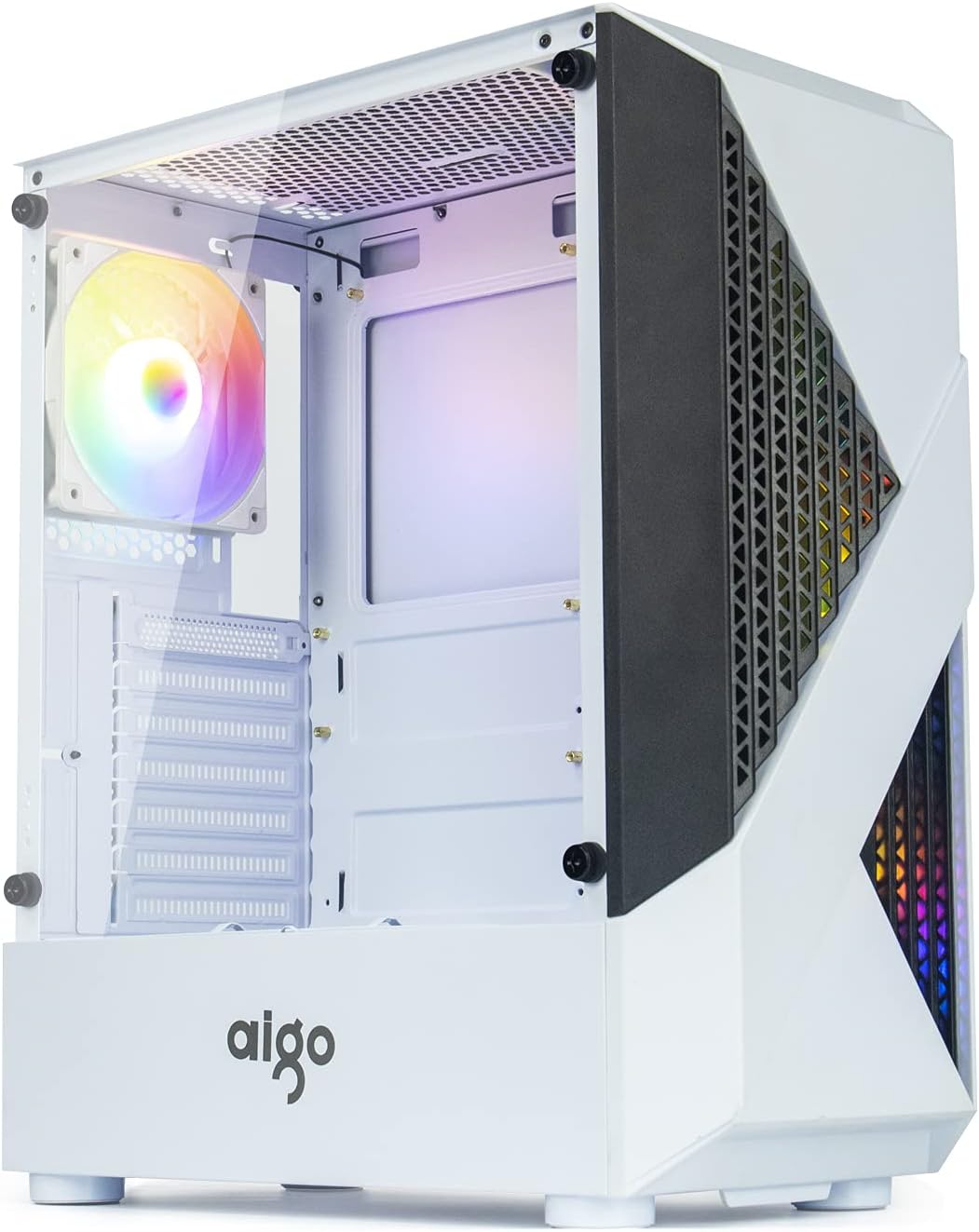 White ATX Tempered Glass PC Gaming Case P9472
