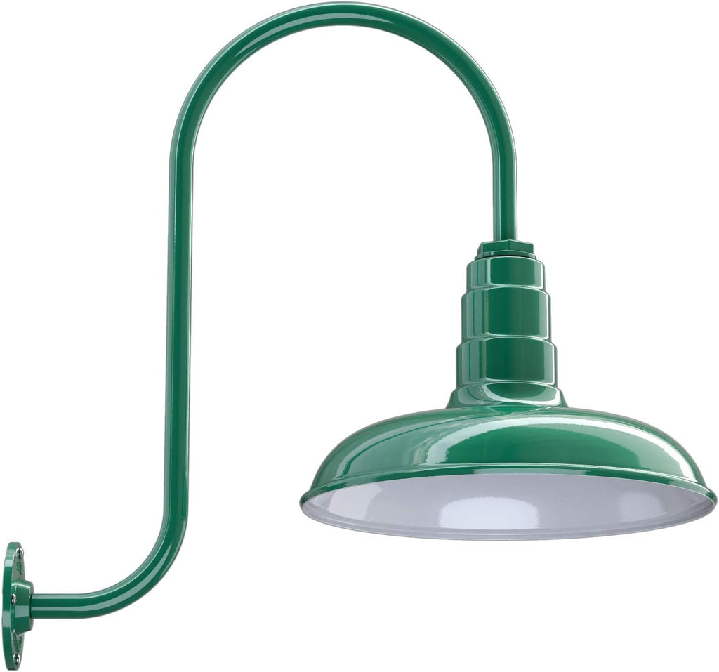 Galvanized Outdoor Barn Light with Dusk to Dawn Sensor F460