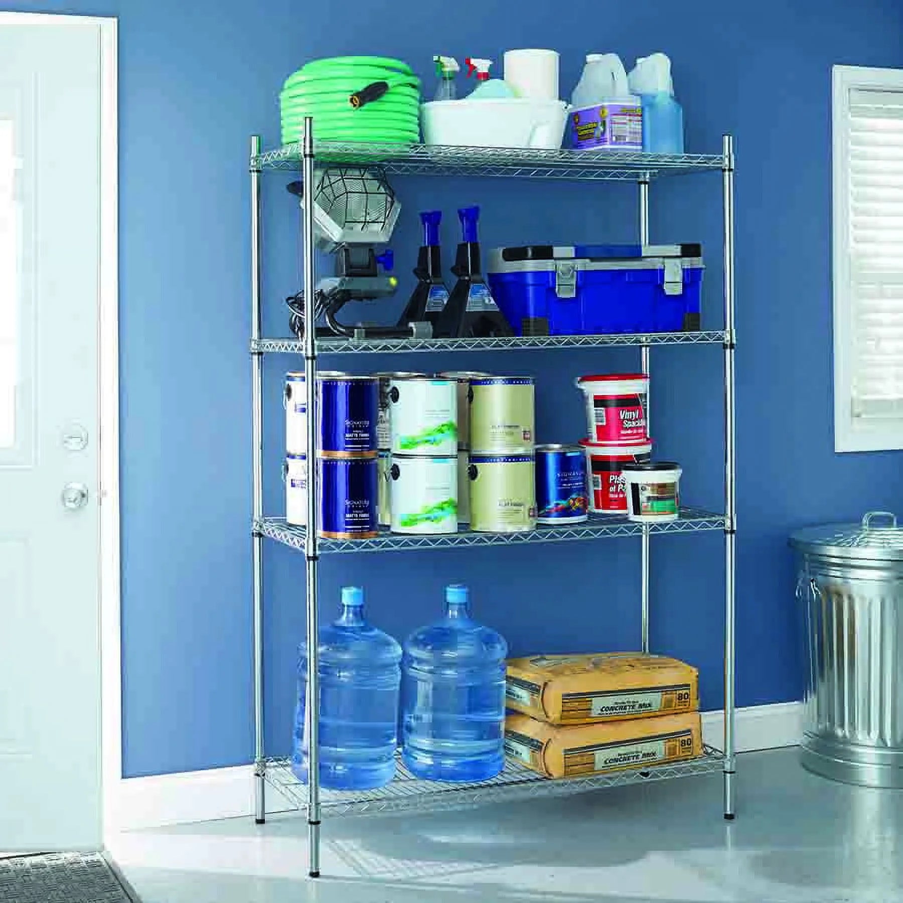 4 Shelf Heavy Duty Wire Shelving Rack L325