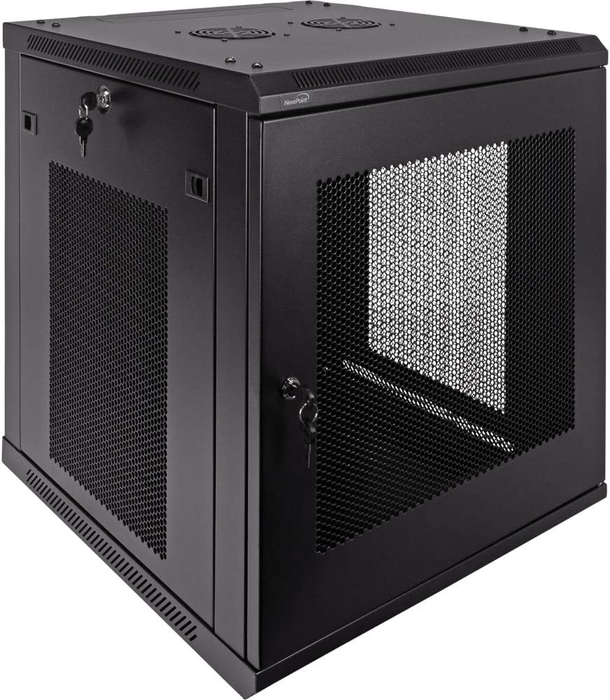 12U Wallmount Cabinet Enclosure 19-Inch Server Network Rack Black N921