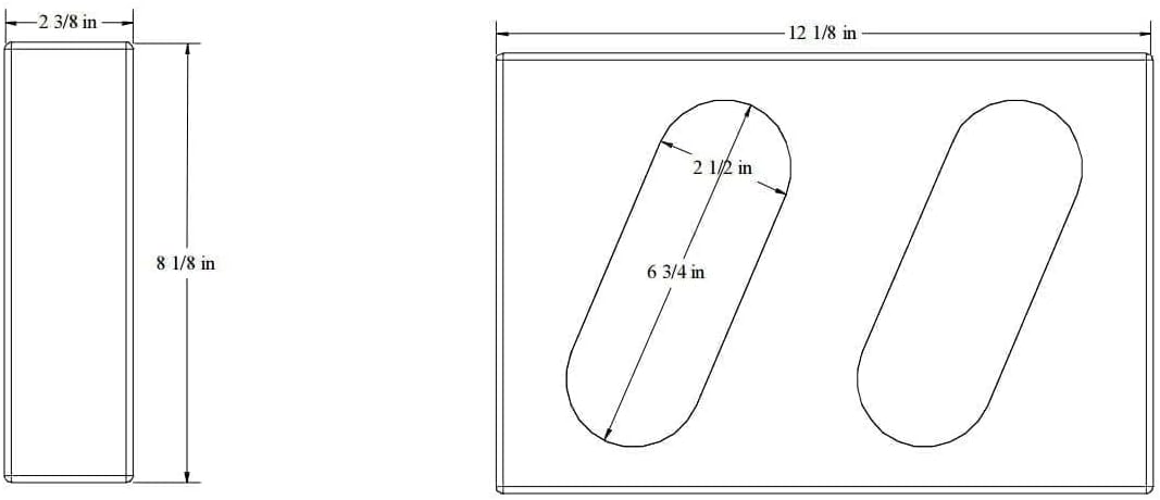 Quadruple Oval Slanted Steel Light Box, 6 Oval Lights, 1 Pair C412