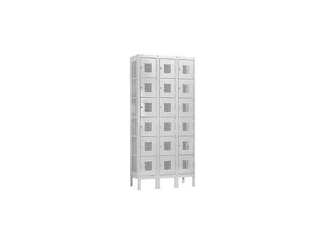 Vented Metal Locker - Six Tier - Gray T951264