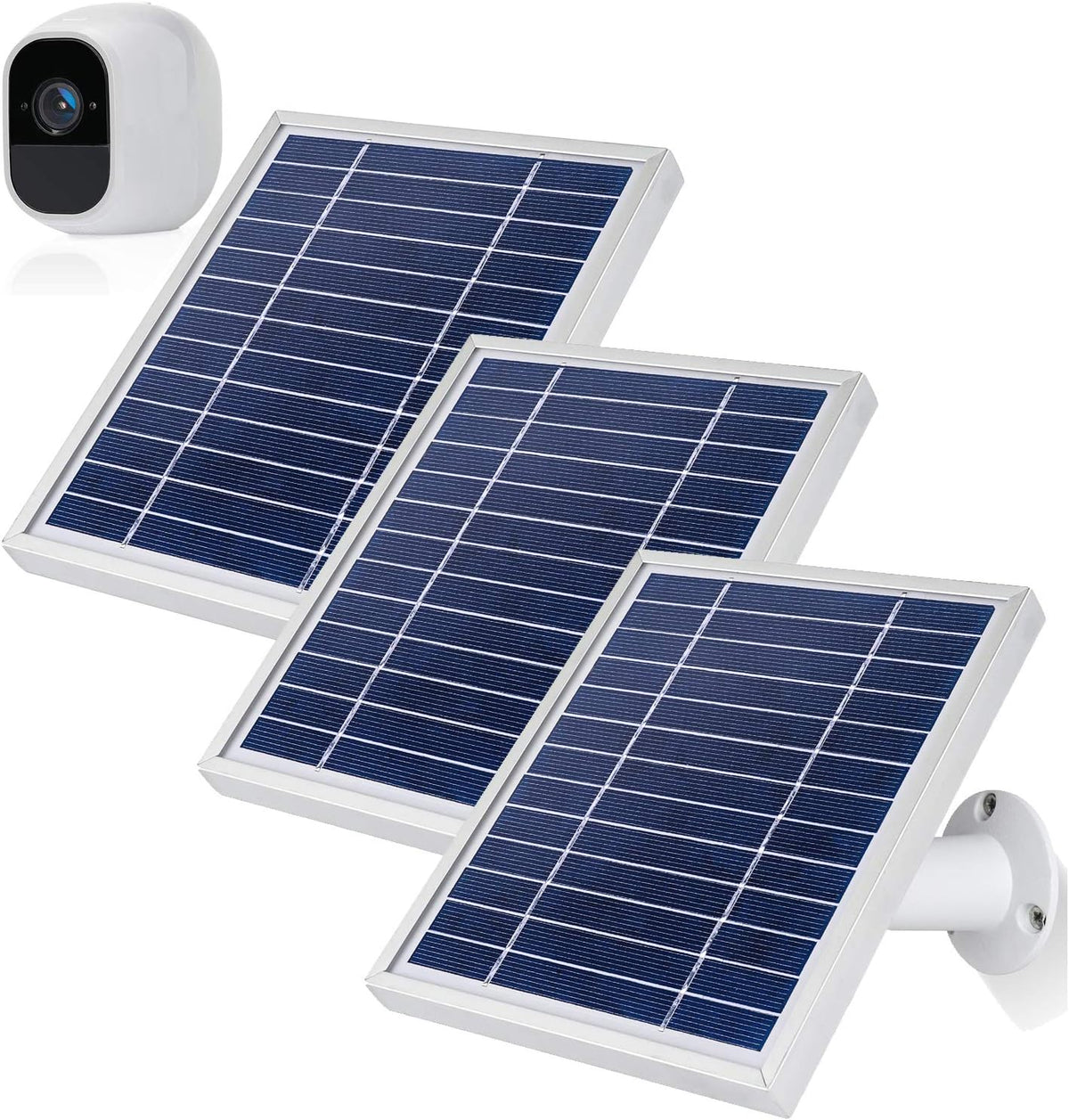 3 Pack Solar Panels for Arlo Pro 2 Camera with 11.8Feet Power Cord and Adjustable Mount D423384