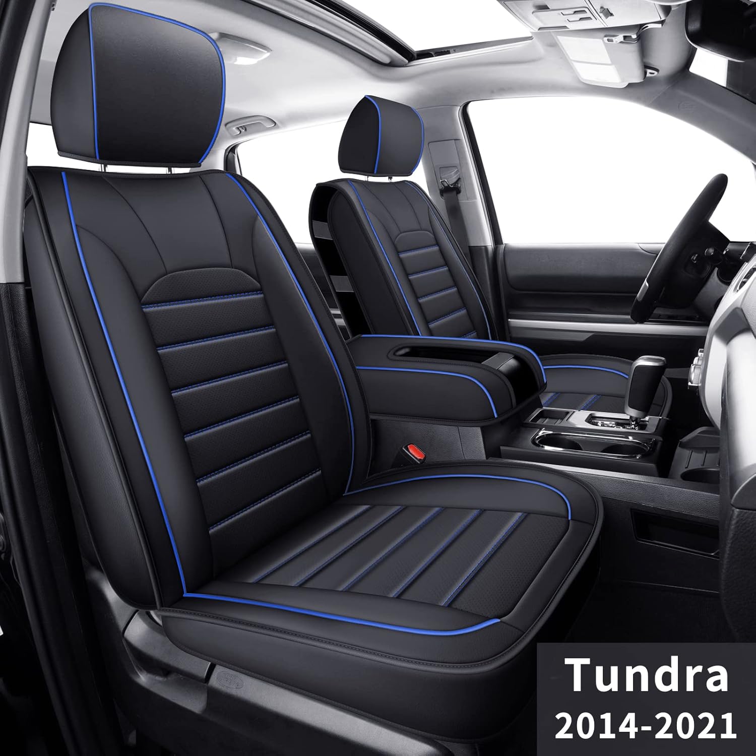 Black Rear Waterproof Faux Leather Seat Covers L162