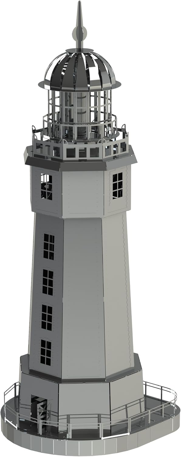 3D Architecture Metal Model Electrical Lighthouse DIY Construction Kit, Stainless Steel, Pack of 2 P2990
