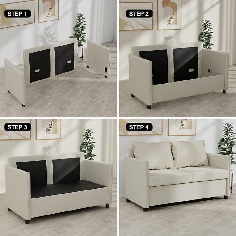 Fabric Loveseat Sofa 2-Seater Light Grey K209