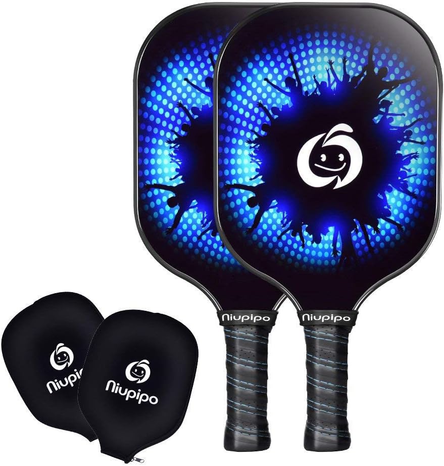 Carbon Fiber Pickleball Paddles Set of 2 with Covers K95283