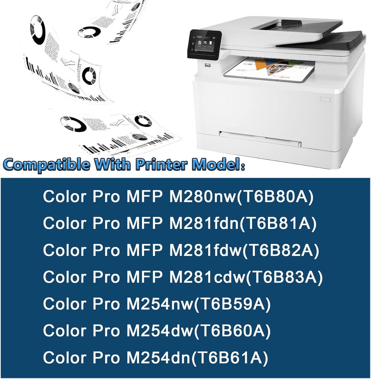 Black Toner Cartridge Compatible with HP Color Pro MFP Printers L131