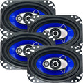 4x6 in 3-Way 250 Watts Coaxial Car Speakers, 4 Ohm, 2 Pairs K279461