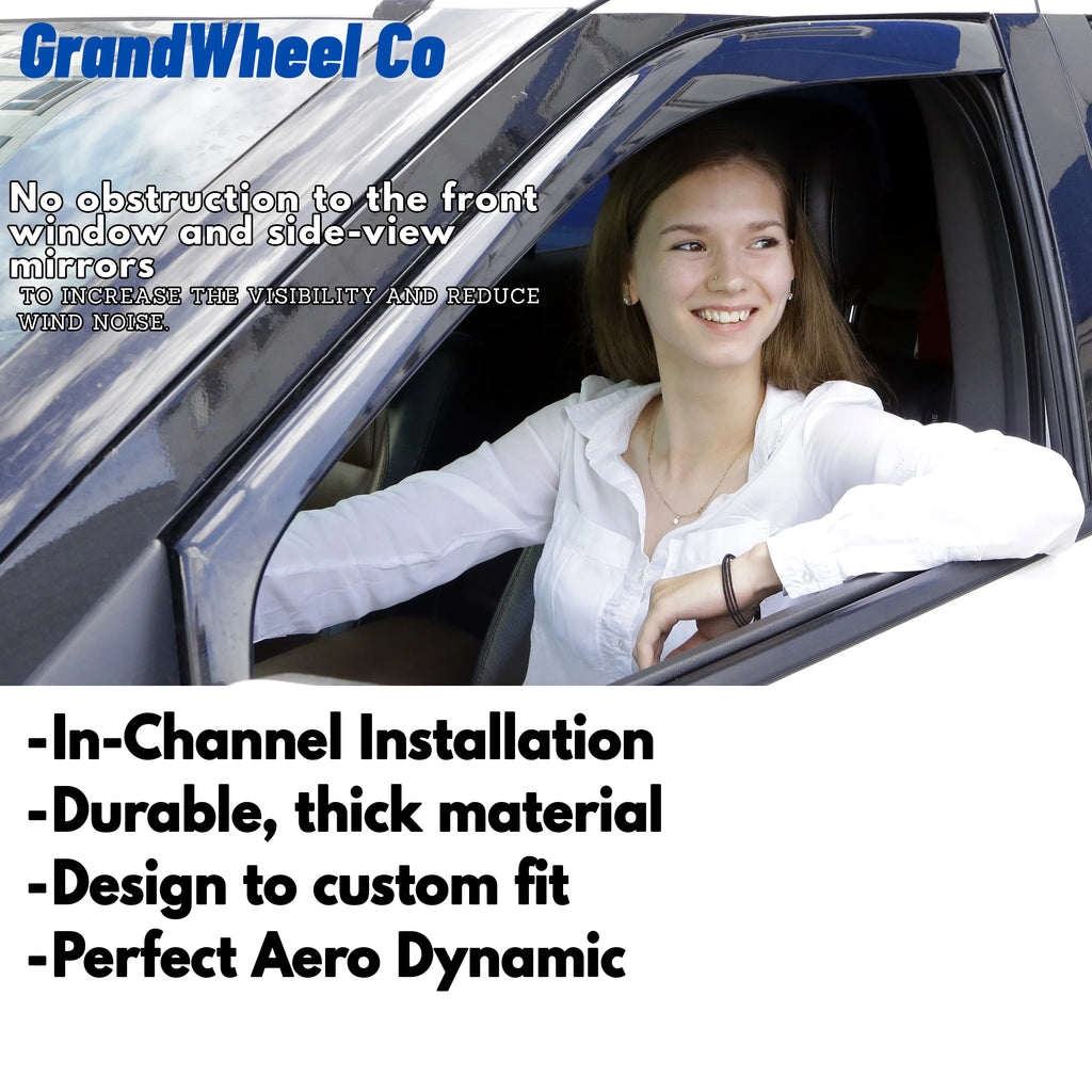Smoke Tinted in-Channel Side Window Vent Visor Deflectors Rain Guards 4 pcs B41738