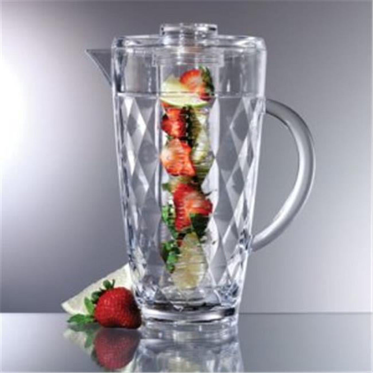 Acrylic Diamond-Cut Fruit Infusion Pitcher, 70 oz. W462