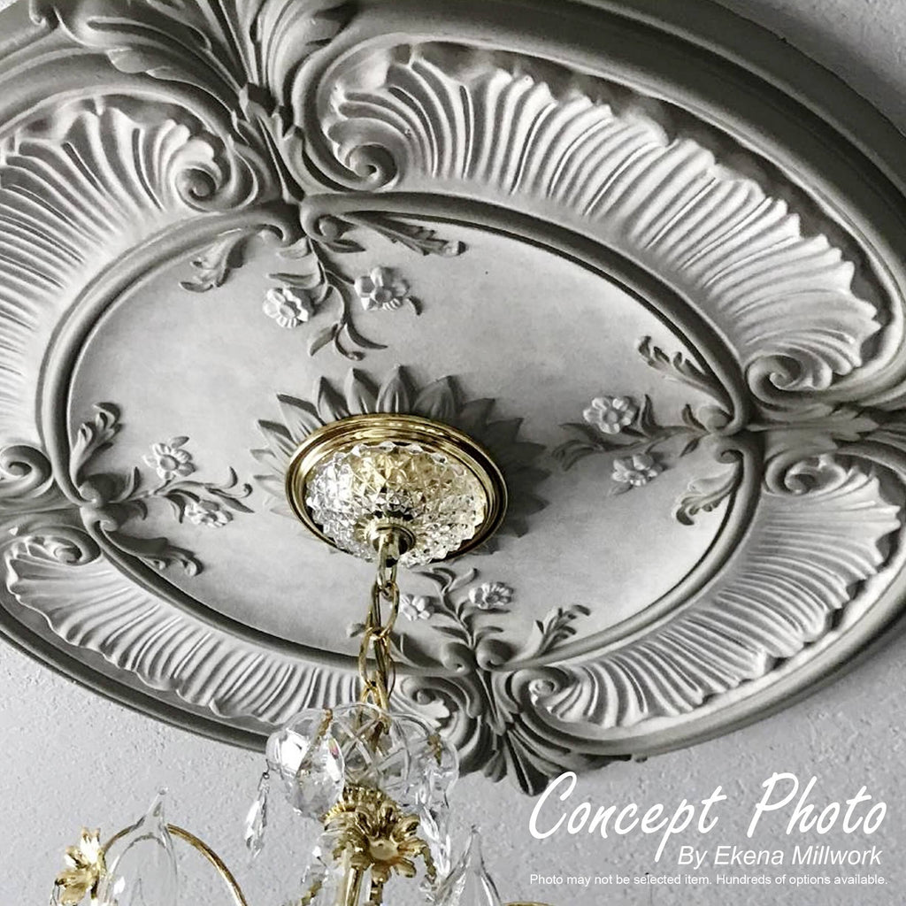 Hand-Painted Polished Copper Ceiling Medallion A5617