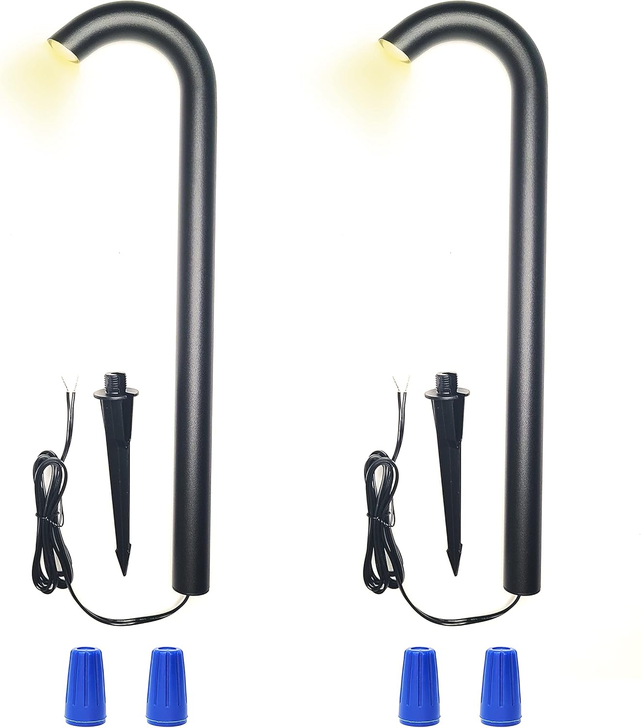 4 Pack Brown Aluminum Bollard Pathway Lights W3542