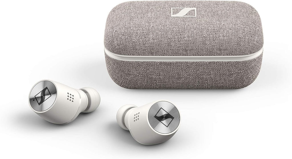 White Bluetooth Earbuds with Active Noise Cancellation H3638