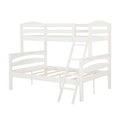 White Twin Over Full Wood Bunk Bed Frame G520