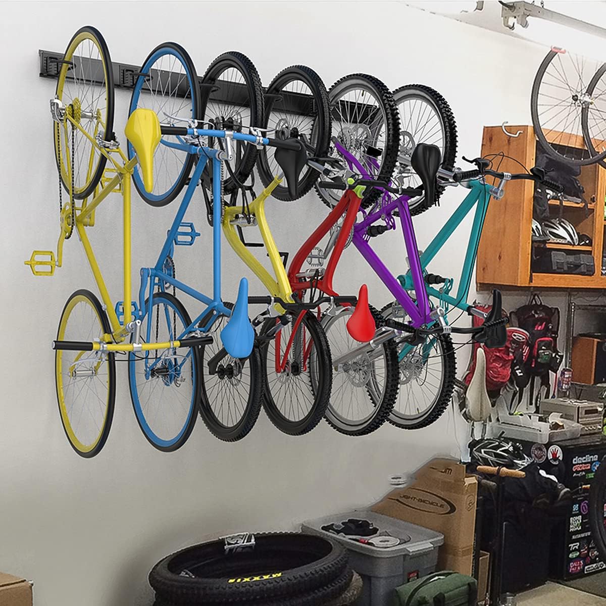 6 Bike Rack Wall Mount Pack of 2 M4056