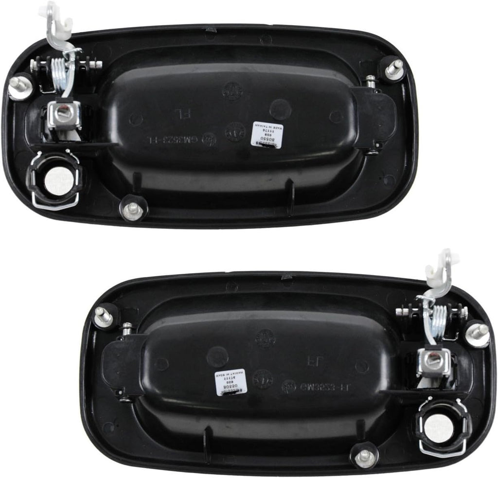 Chrome Black Exterior Door Handle Front Pair Set for Silverado Pickup Truck Pack of 2 S56528