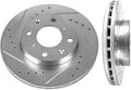 FRONT 240mm Drilled & Slotted 4 Lug Rotors Pack of 2 Q4986