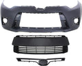 Front Bumper Cover and Grille Assembly Set of 3 X8414
