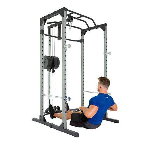 Power Cage with LAT Pull-Down Attachment and Adjustable Leg Hold-Down M9263