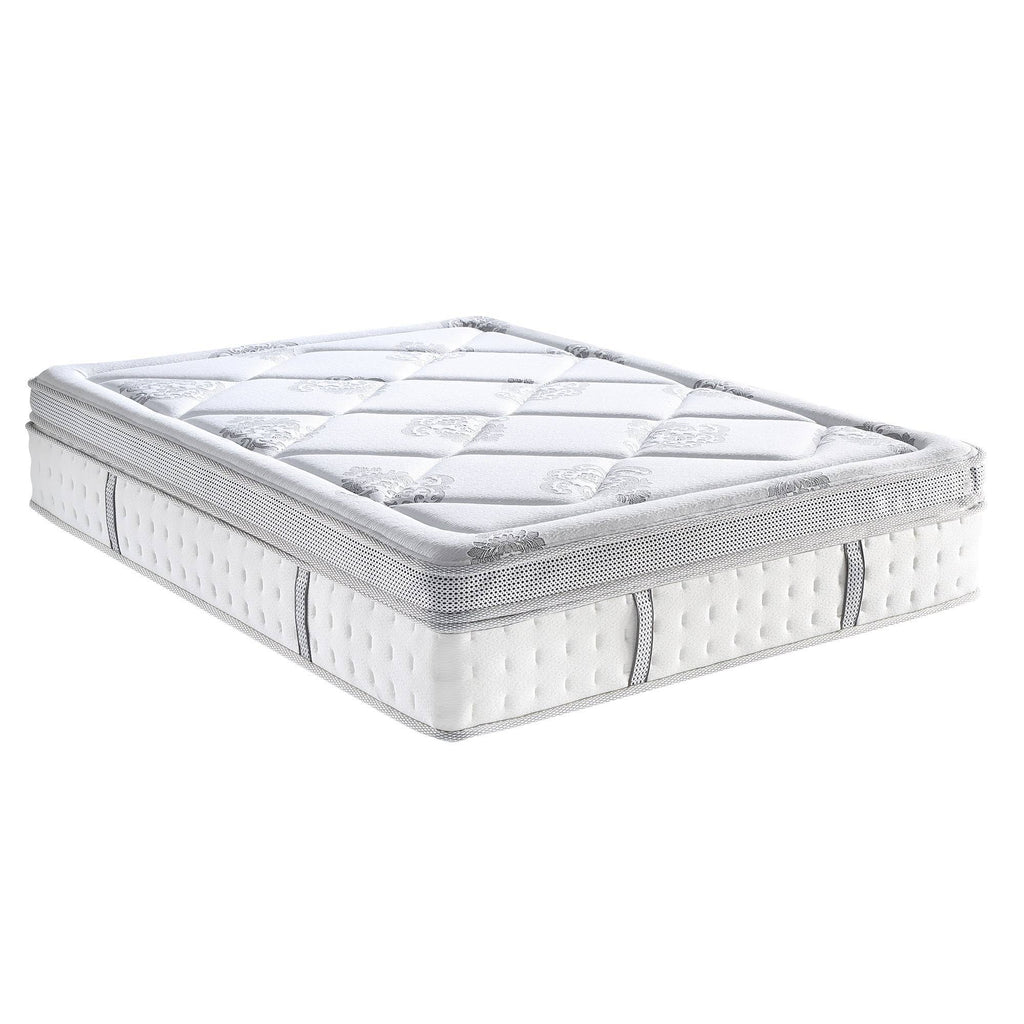 Hybrid 14-inch Eurotop Mattress White Full A386