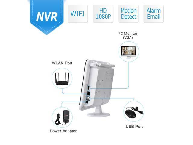 8CH 1TB NVR 1080p Wireless Security Camera System T65870